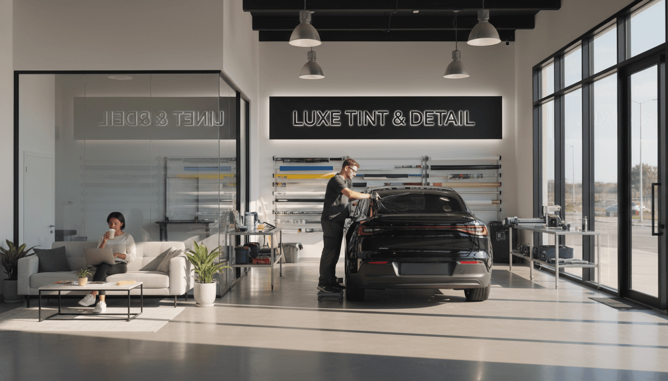 Commercial storefront - professional tint installation
