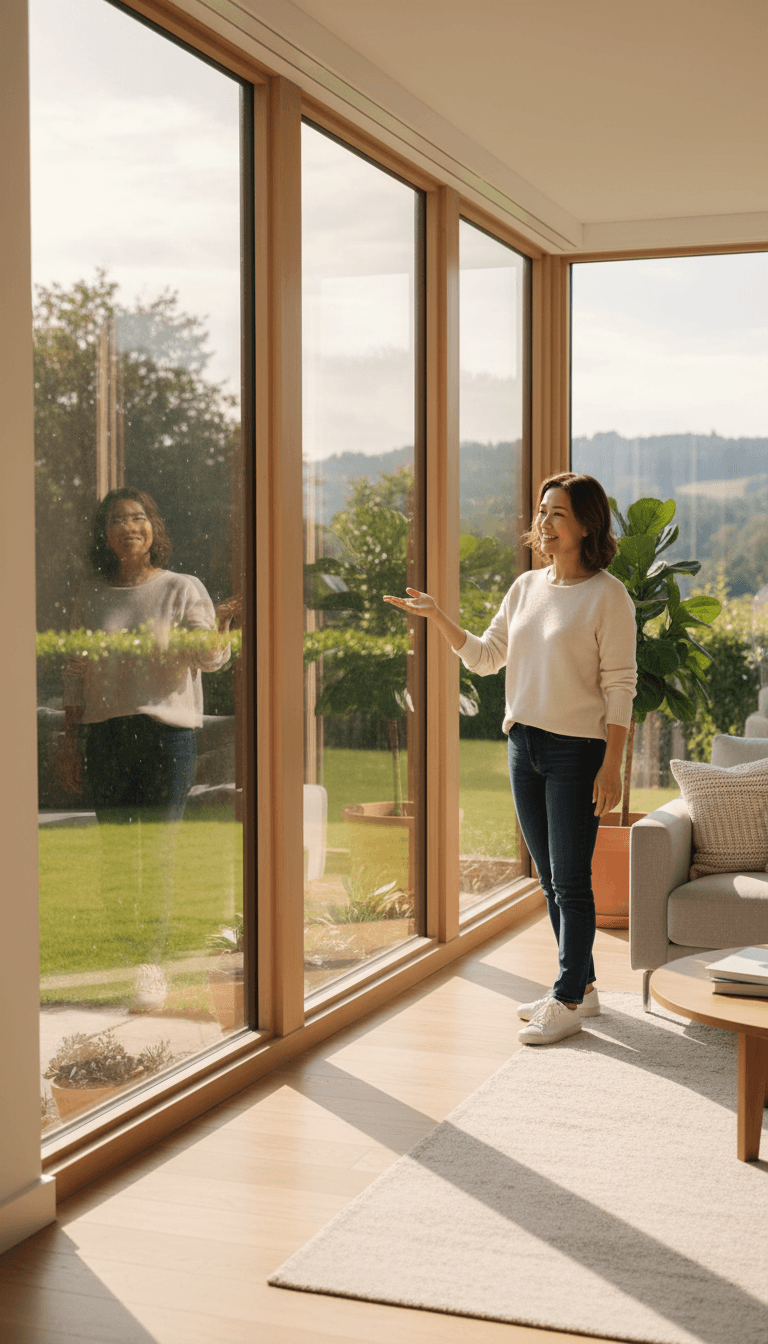 Home window tint installation creating privacy and heat control