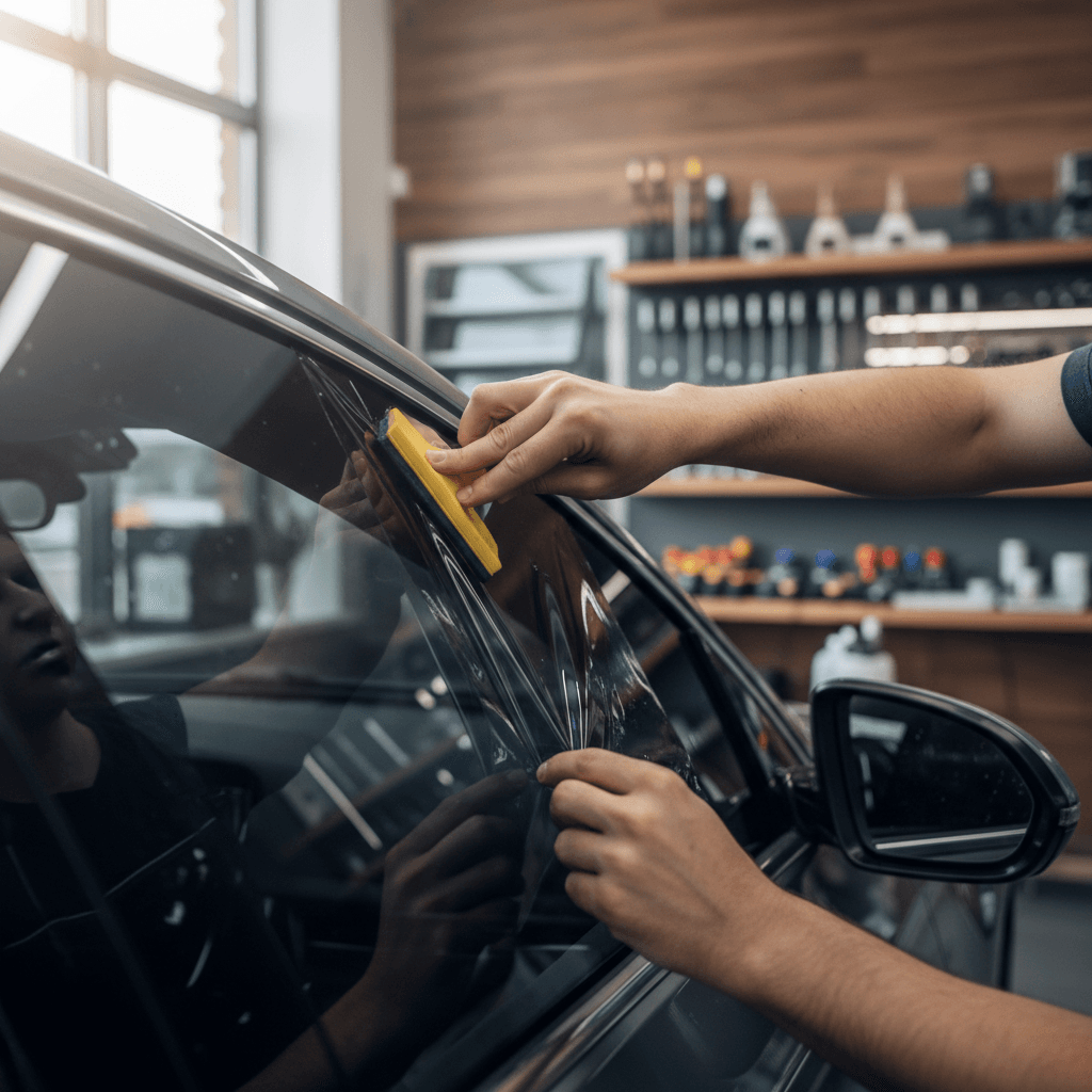 Automotive tint - sedan with full window tinting